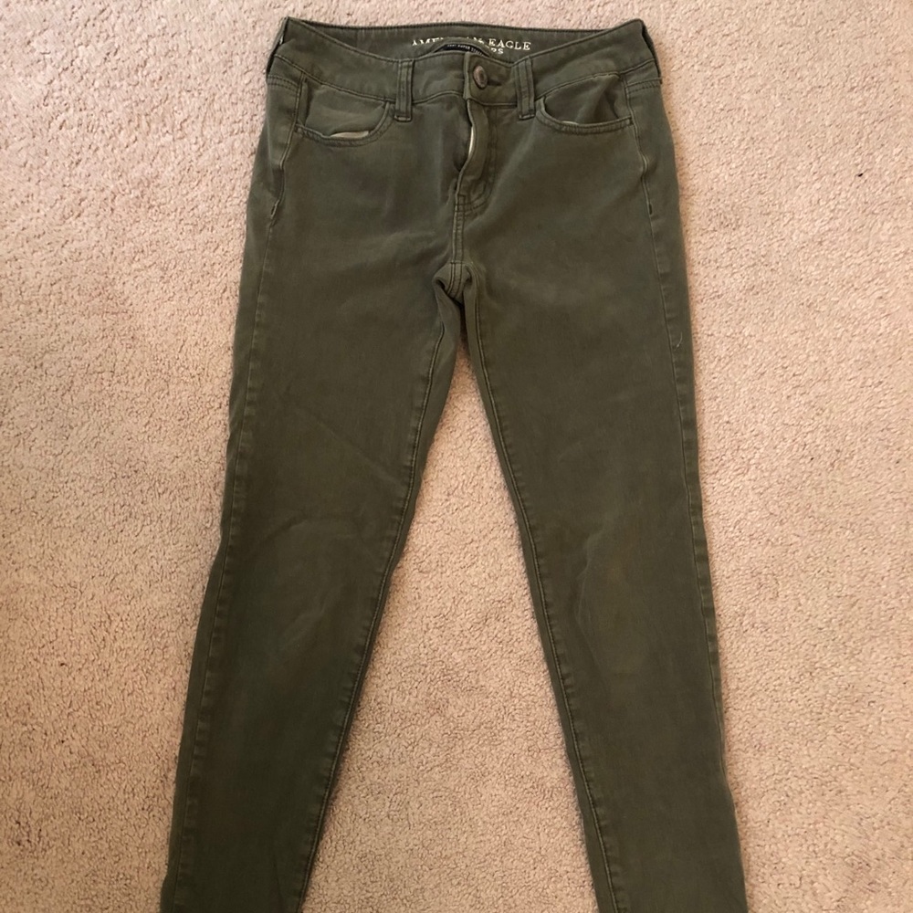 Olive Green Jeans
